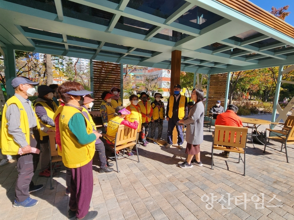 양주동 노인일자리 현장간담회ⓒ양산타임스