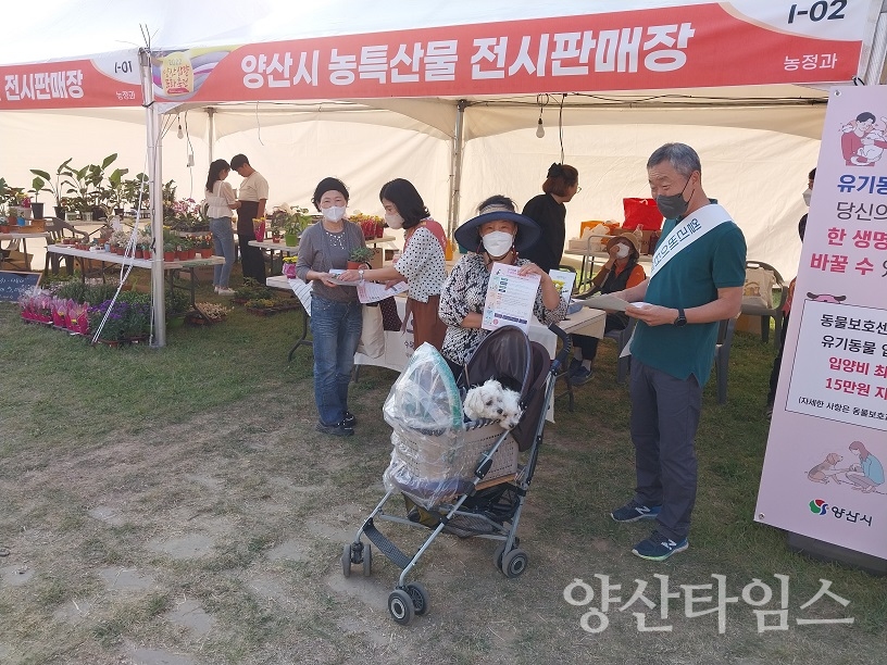 유기동물 입양홍보 캠페인ⓒ양산타임스