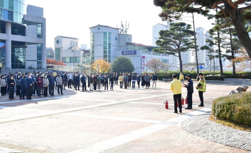 청사 합동소방 훈련ⓒ양산타임스