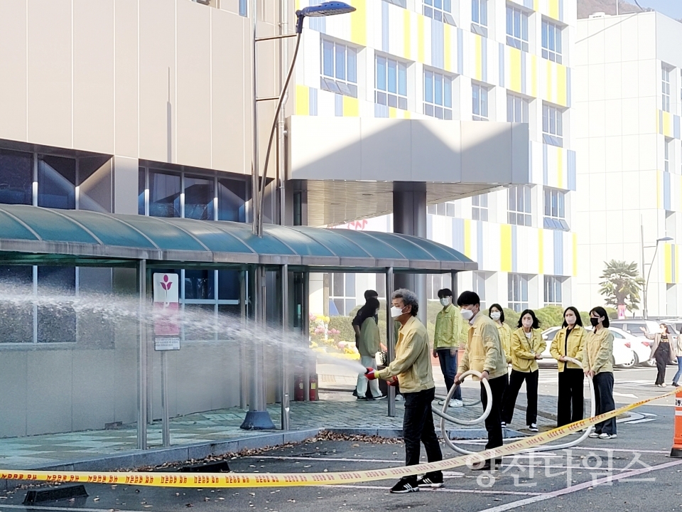 청사 합동소방 훈련ⓒ양산타임스