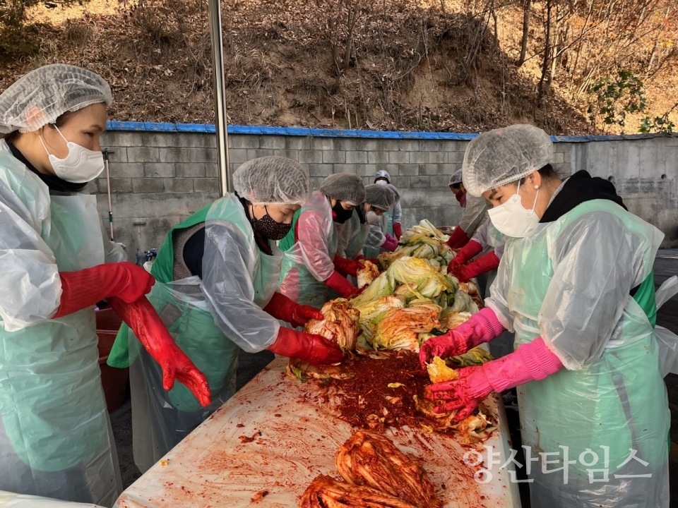 동면 새마을회 김장 나눔ⓒ양산타임스
