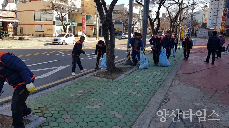 하북면 설 맞이 국토대청소ⓒ양산타임스