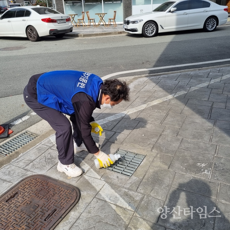 모기유충구제 방역ⓒ양산타임스