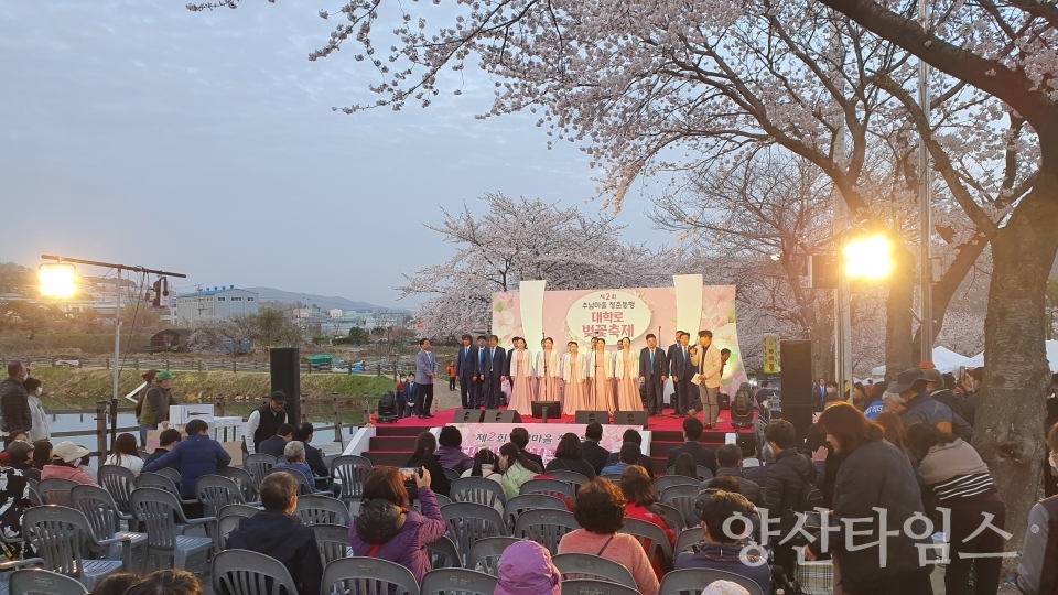 주남마을 청춘동행 대학로 벚꽃축제ⓒ양산타임스