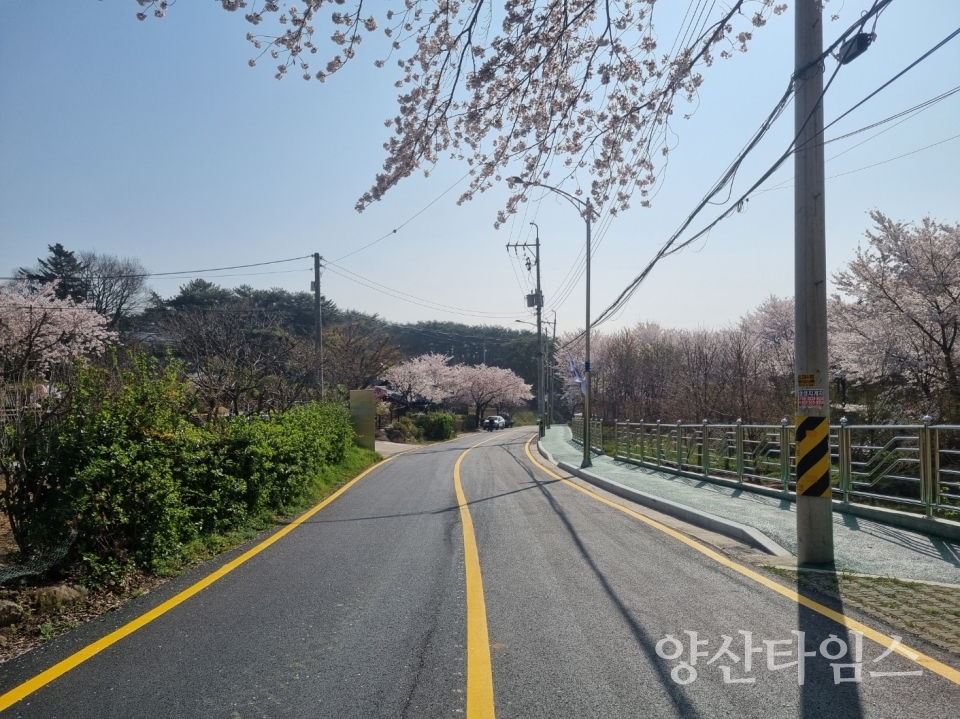 하북도시계획도로 인도정비공사ⓒ양산타임스