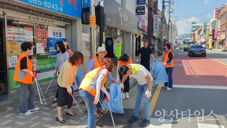 서창동 장마철 국토대청소ⓒ양산타임스