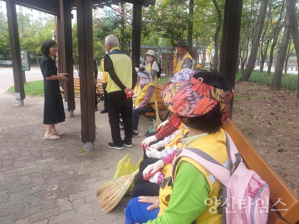 양주동 노인일자리 안전교육ⓒ양산타임스