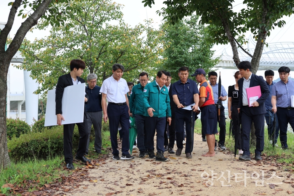 양산삽량문화축전 행정지원단 현장점검ⓒ양산타임스