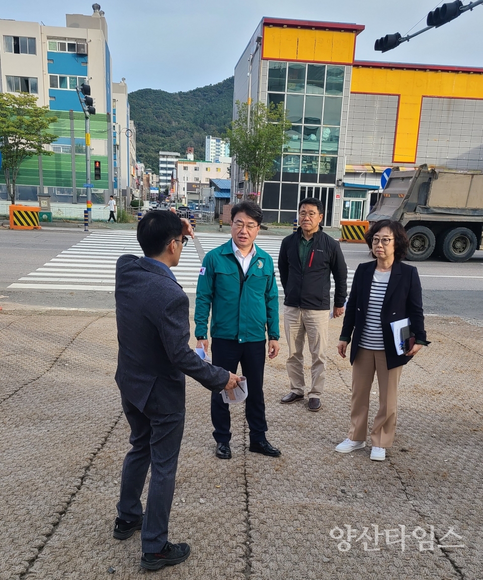 생활체육대축전 대비 도시철도 공사현장 점검ⓒ양산타임스