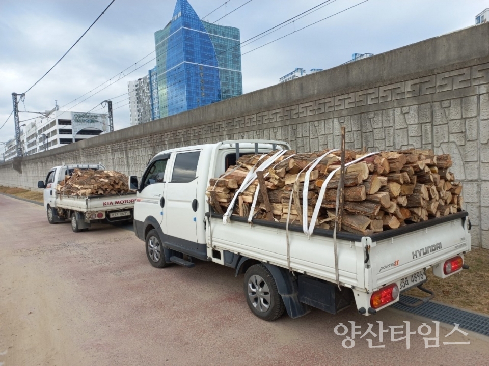 사랑의 땔감나누기 행사ⓒ양산타임스