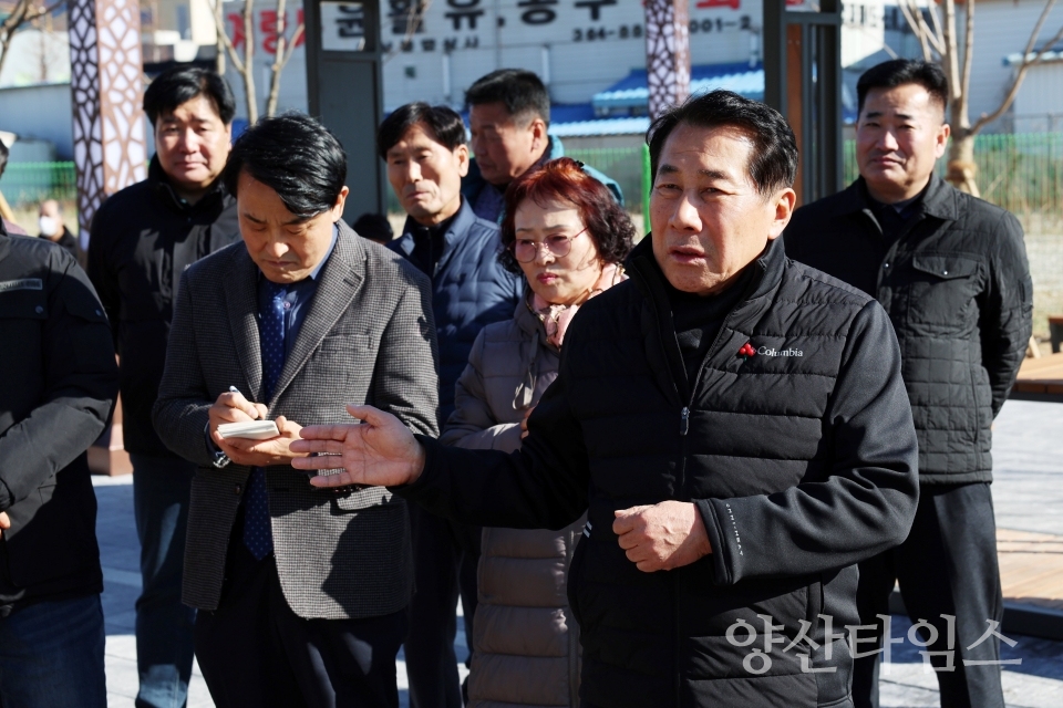 회야강 산책로 현장행정ⓒ양산타임스