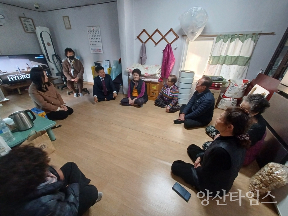 중앙동장 경로당 순회방문ⓒ양산타임스