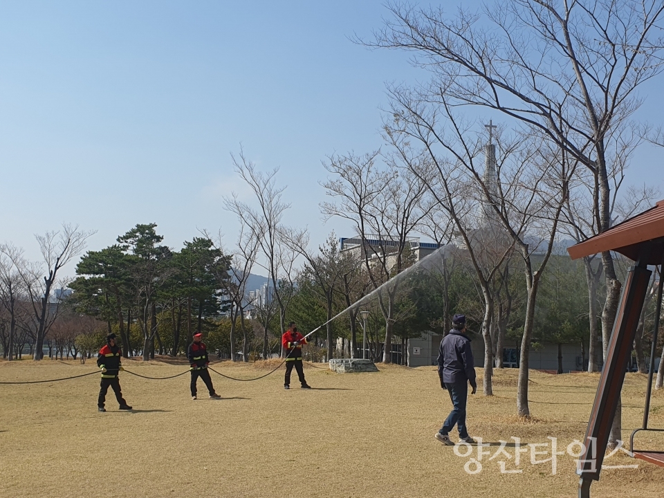 산불진화대 직무 안전 교육ⓒ양산타임스