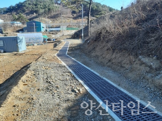 소석리688번지 일원 구거 정비사업시행 후ⓒ양산타임스