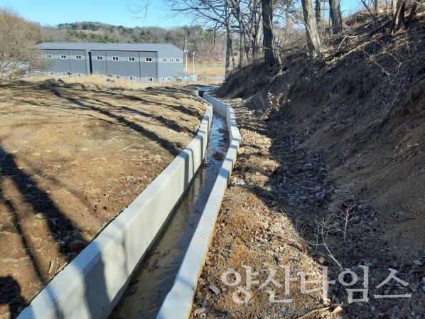 소석리688번지 일원 구거 정비사업시행 후ⓒ양산타임스