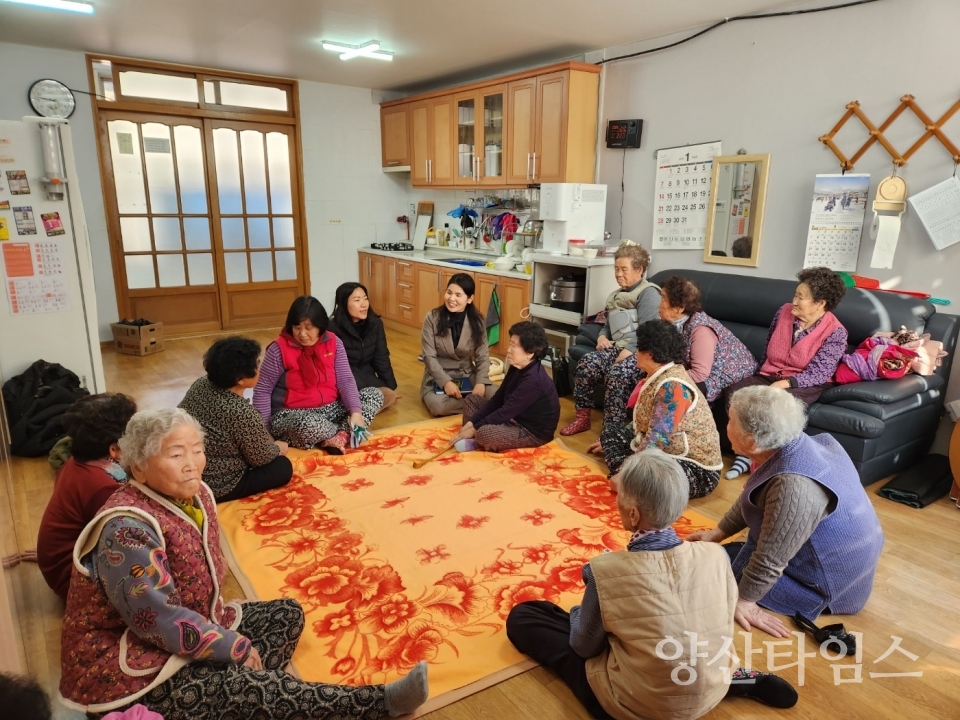 덕계동 매곡경로당 방문ⓒ양산타임스