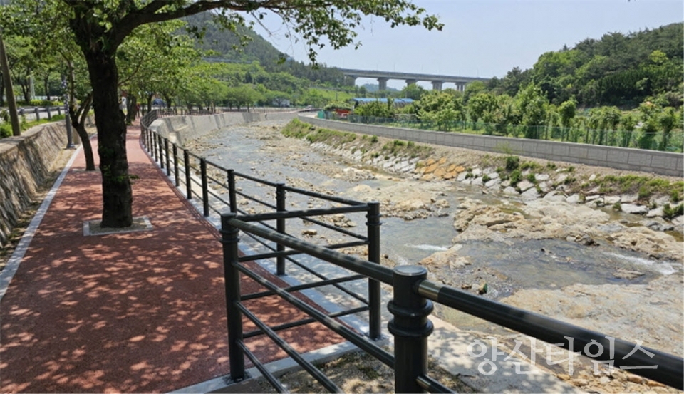 송정천 산책로 조성 사진ⓒ양산타임스