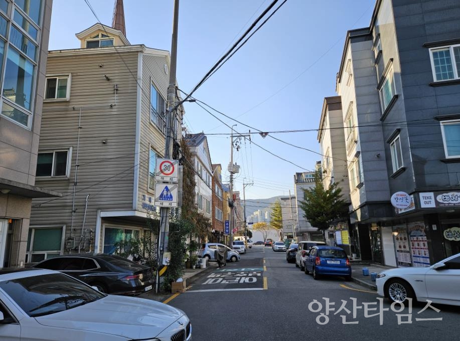 지중화 사업 대상지 일원ⓒ양산타임스
