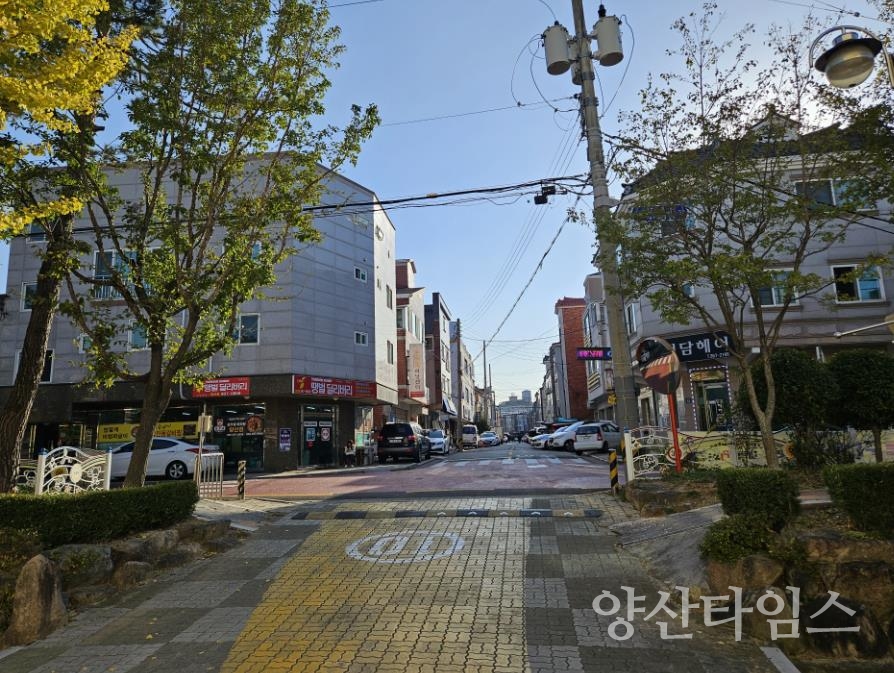지중화 사업 대상지 일원ⓒ양산타임스