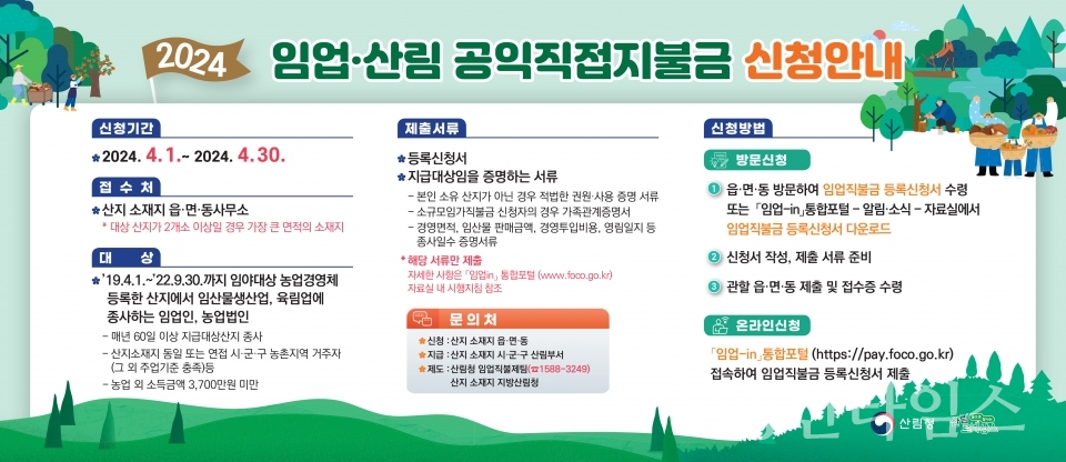 임업직불금 신청ⓒ양산타임스