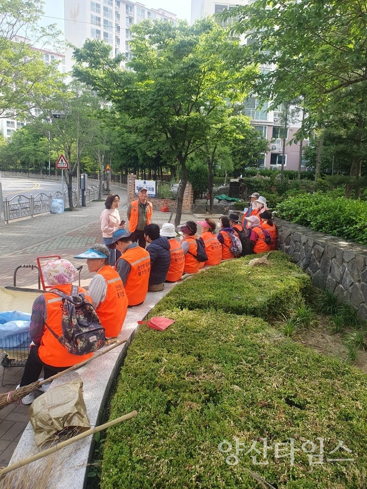 양주동 노인일자리 현장안전교육ⓒ양산타임스