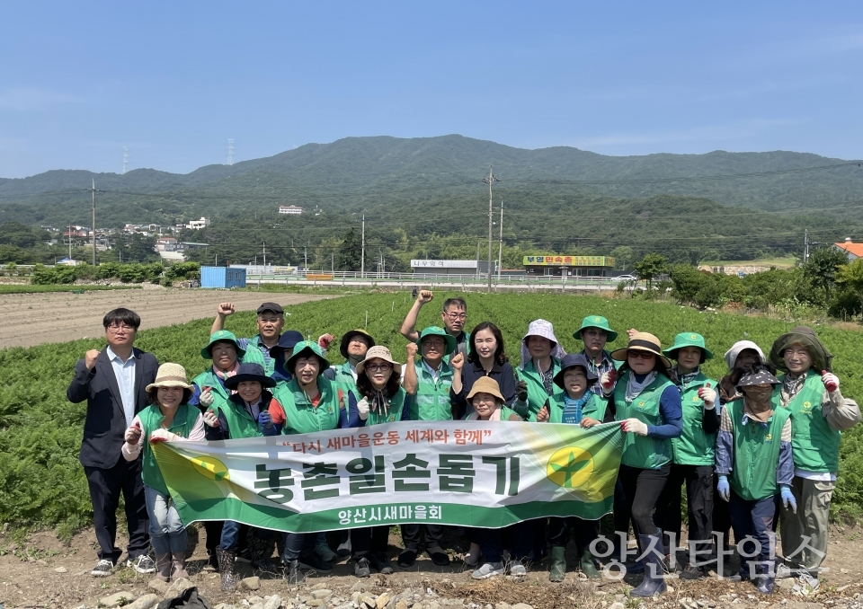 새마을회 하북면 농촌일손돕기ⓒ양산타임스