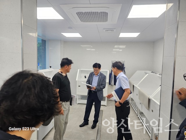 "농업시설 현장행정 실시4" "농업시설 현장행정 실시1" "농업시설 현장행정 실시2" "농업시설 현장행정 실시3" ⓒ양산타임스