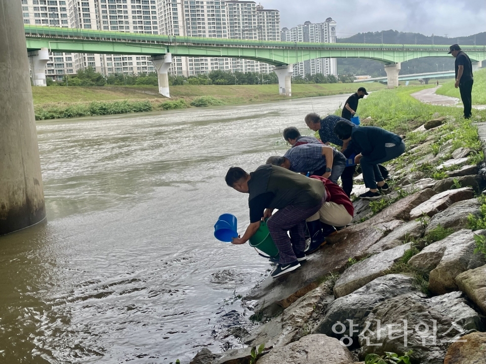수산종자 방류행사ⓒ양산타임스