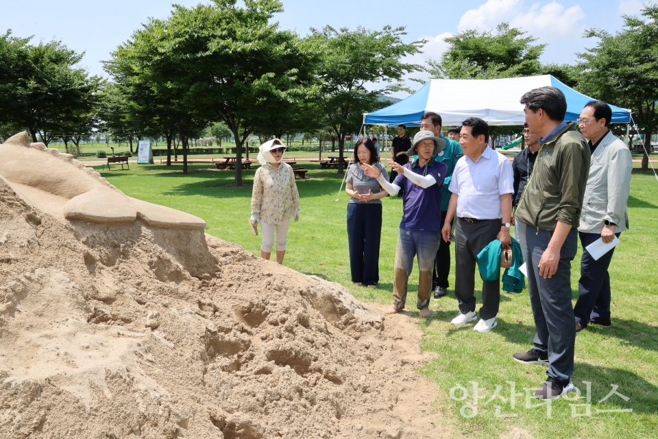 황산공원 물놀이장 현장행정ⓒ양산타임스