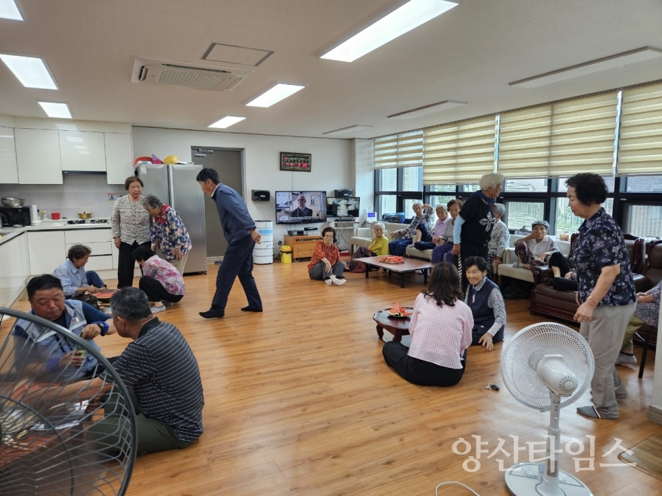 하북면 건강한여름보내기 경로당 방문ⓒ양산타임스