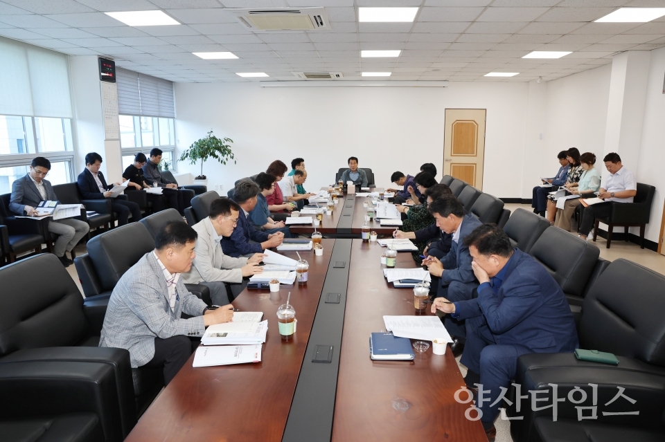 7월 정기티타임 회의ⓒ양산타임스