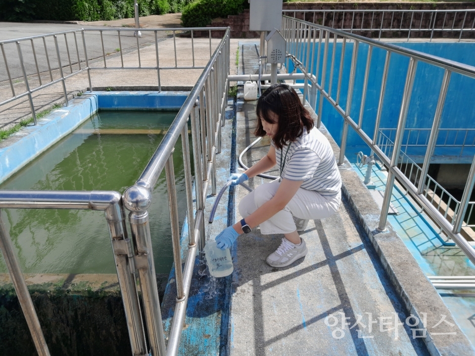정수장 조류모니터링ⓒ양산타임스