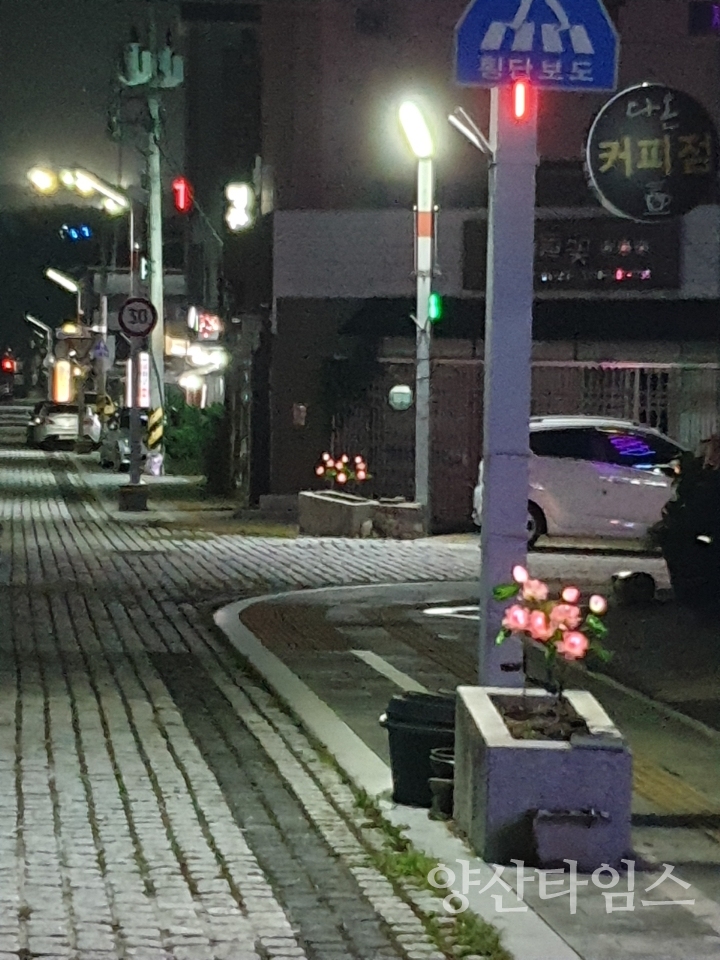 통도사 문화예술거리 태양광 연꽃ⓒ양산타임스