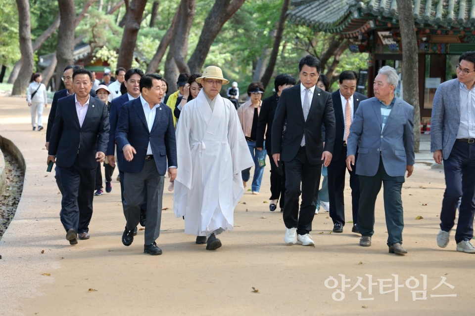 통도사 무풍한송로 준공식ⓒ양산타임스