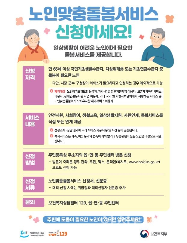 노인맞춤돌봄서비스사업ⓒ양산타임스