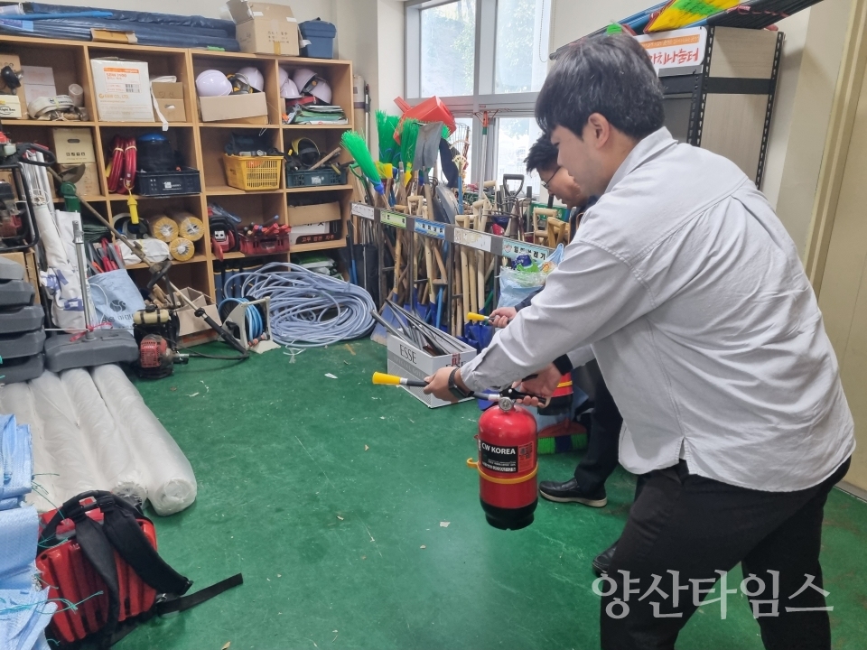 소주동 합동 소방훈련ⓒ양산타임스
