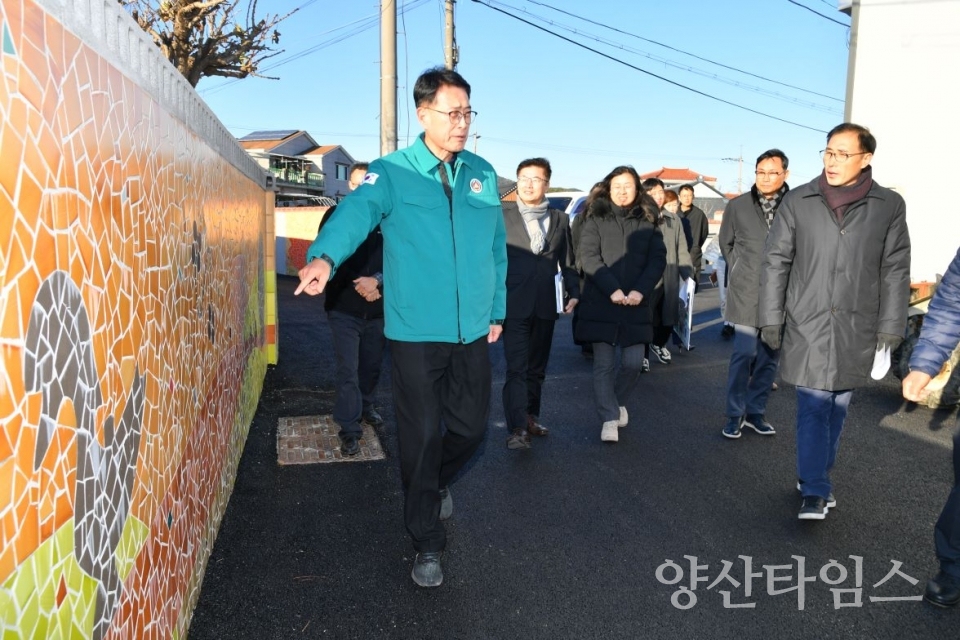 울주군, 웅촌면 하대지구 생활여건 개조사업 현장점검 @양산타임스