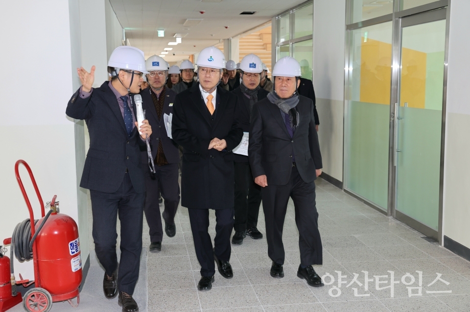 양산인공지능고 개교준비 현장점검ⓒ양산타임스