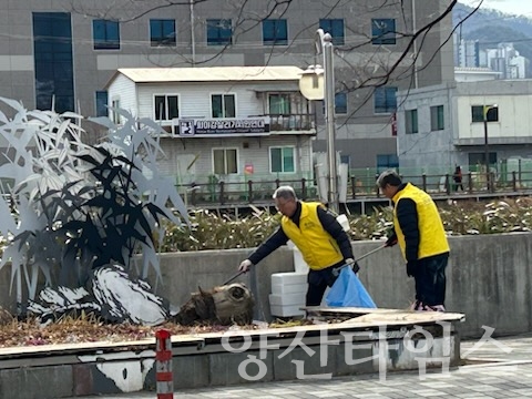소주동 유관 기관단체 국토대청소ⓒ양산타임스