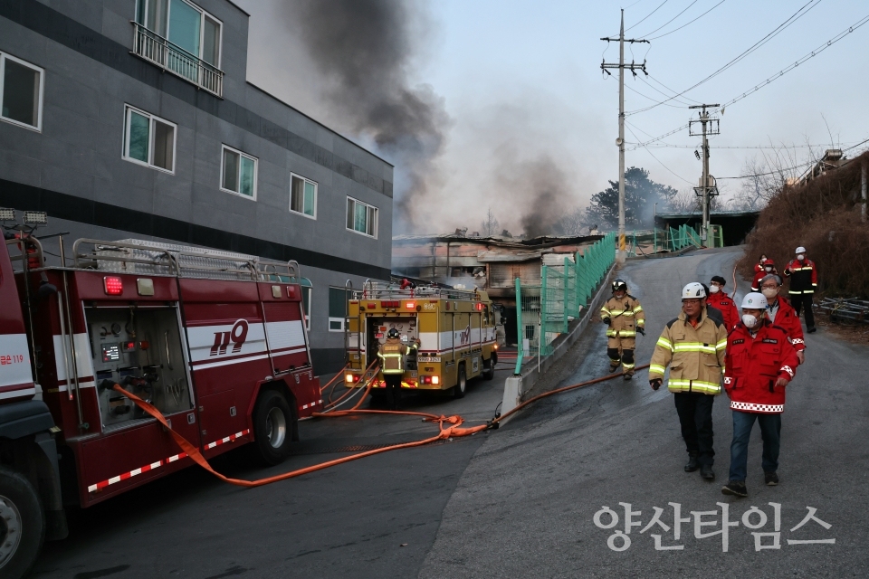양산시장, 산불 예찰 및 산불 현장 진두지휘ⓒ양산타임스