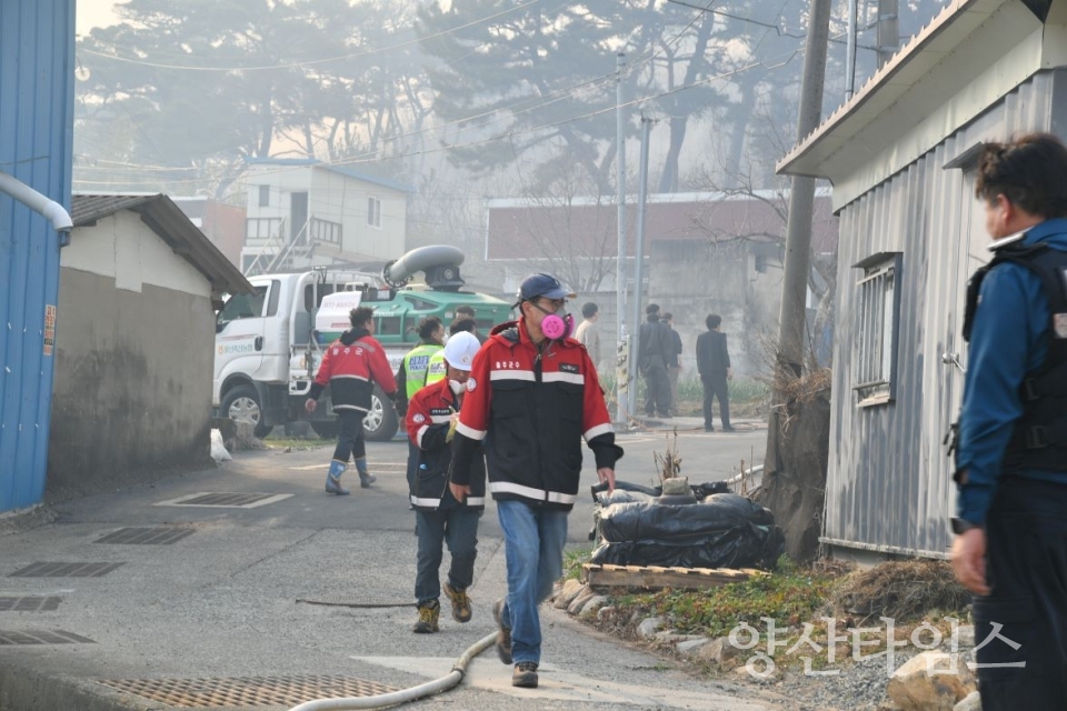 이순걸 울주군수, 언양읍 화장산 산불 주민 대피상황 점검 ⓒ양산타임스