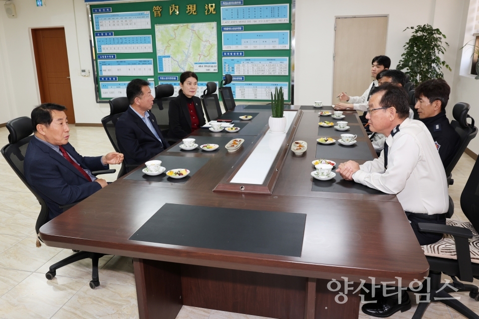 산불 대응 양산소방서 방문ⓒ양산타임스
