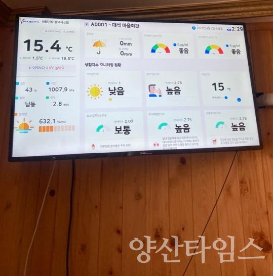 농촌마을 맞춤형 생활기상정보ⓒ양산타임스