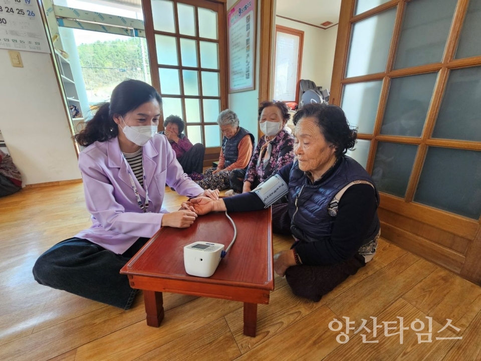 울주군보건소, 산불 피해 경로당 찾아가는 건강관리 서비스 지원 ⓒ양산타임스