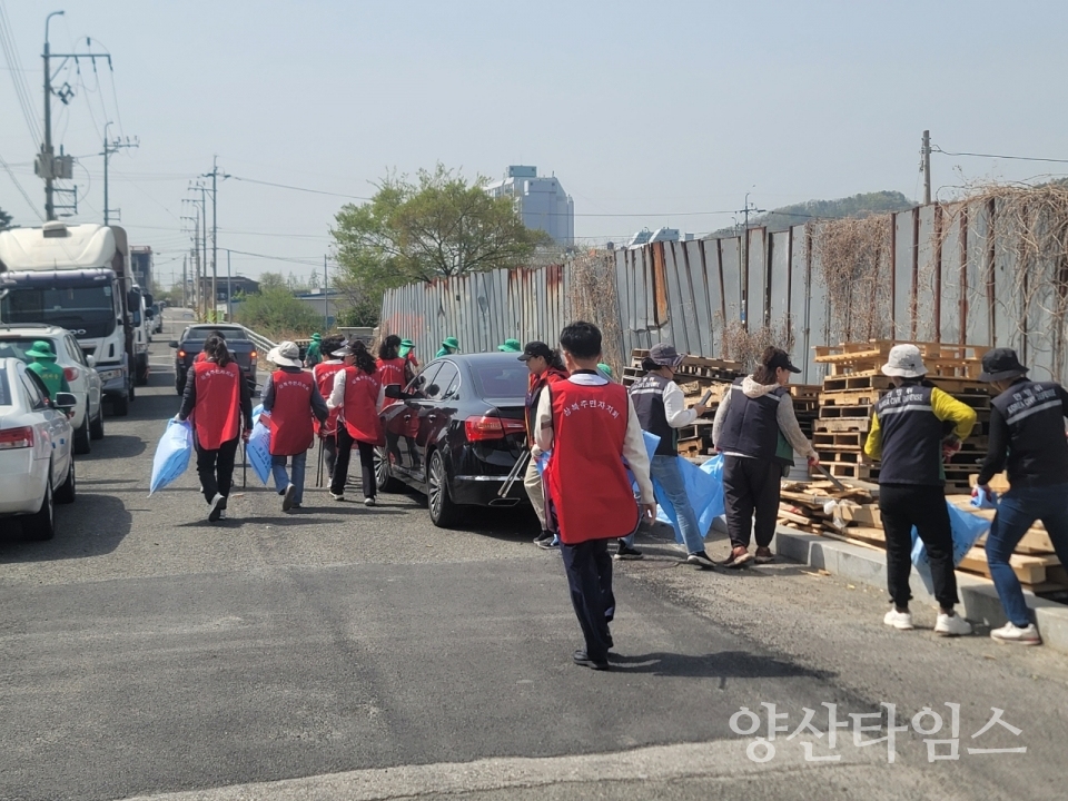 상북면 4월 국토대청소ⓒ양산타임스