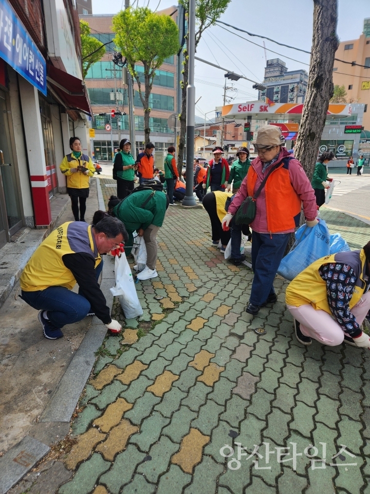 중앙동 4월 국토대청소ⓒ양산타임스