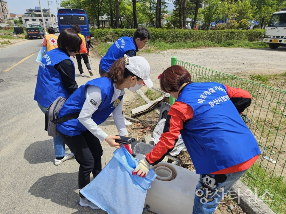 삼성동 4월 국토대청소ⓒ양산타임스