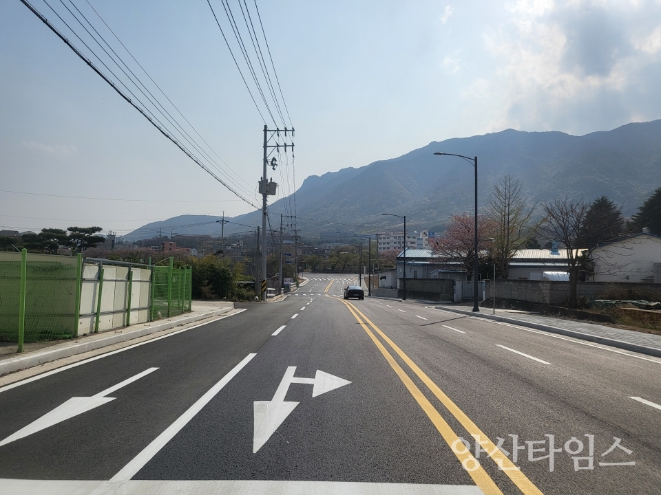 대로 2-4호선(5월말경 준공)ⓒ양산타임스