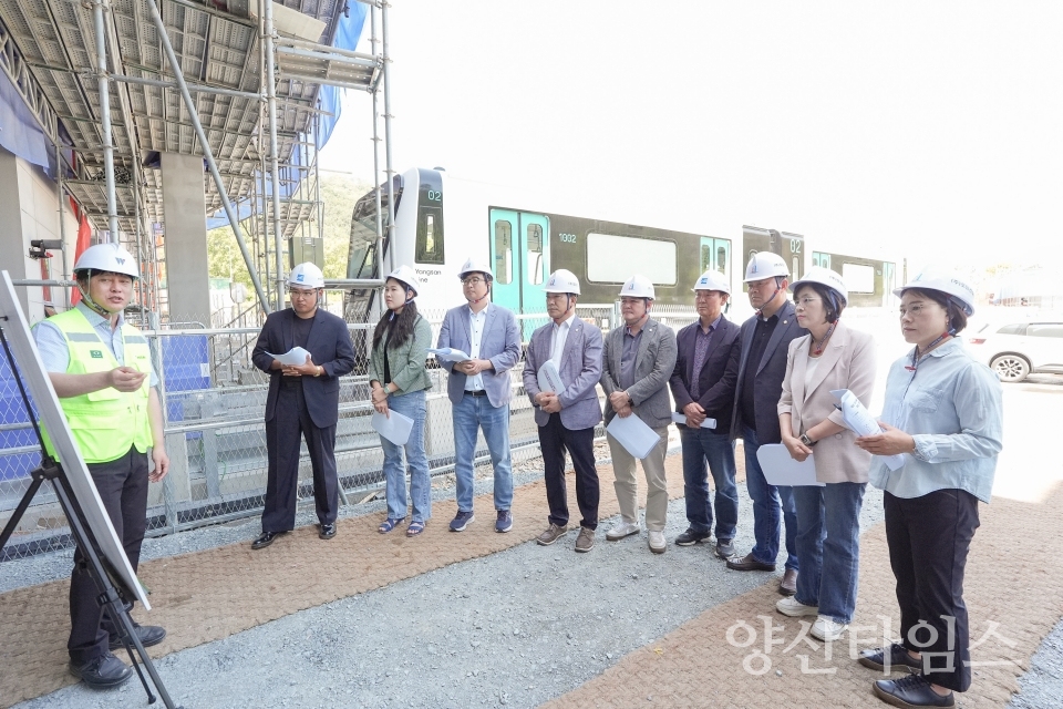 양산시의회 도시건설위원회 현장활동 ⓒ양산타임스