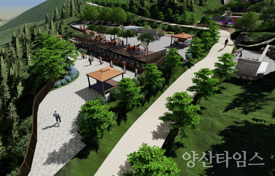 일광산 아침햇살 정원숲 경관사업 조감도ⓒ양산타임스